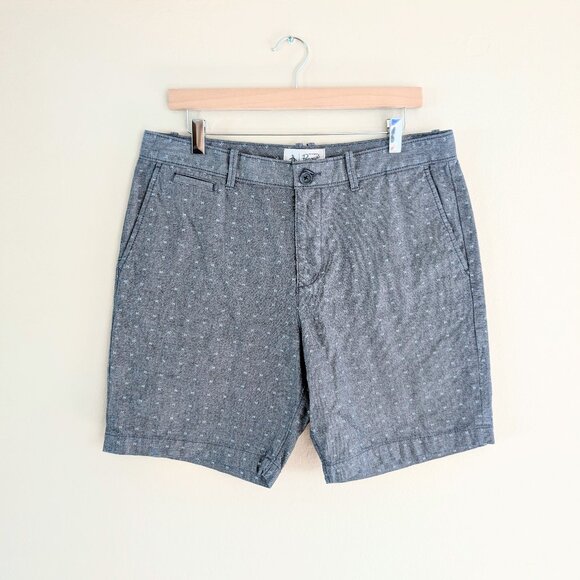 Original Penguin Chambray Shorts Men Size 34 (US) Classic‎ Fit 8" Inseam - Picture 1 of 12
